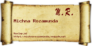 Michna Rozamunda névjegykártya
